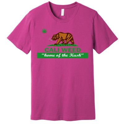 Cali Weed California Republic Flag Premium T-Shirt