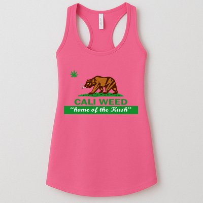 Cali Weed California Republic Flag Womens Tank Top