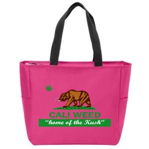 Cali Weed California Republic Flag Zip Tote Bag