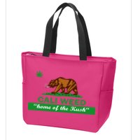 Cali Weed California Republic Flag Zip Tote Bag