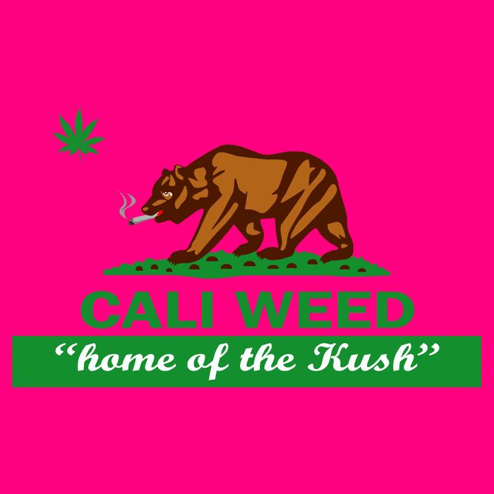 Cali Weed California Republic Flag Zip Tote Bag