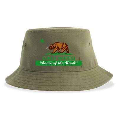 Cali Weed California Republic Flag Sustainable Bucket Hat