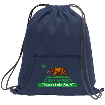 Cali Weed California Republic Flag Sweatshirt Cinch Pack Bag