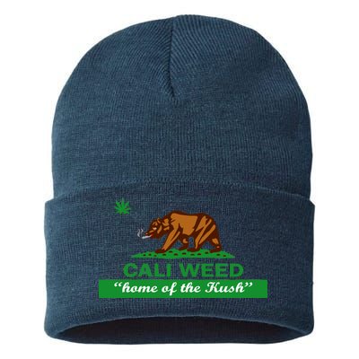 Cali Weed California Republic Flag Sustainable Knit Beanie