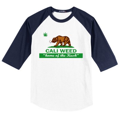 Cali Weed California Republic Flag Baseball Sleeve Shirt