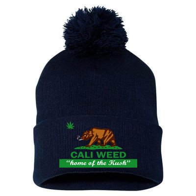 Cali Weed California Republic Flag Pom Pom 12in Knit Beanie