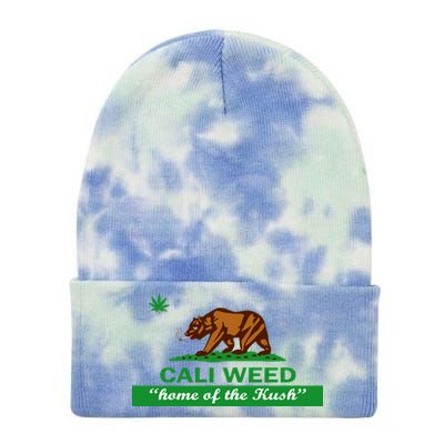 Cali Weed California Republic Flag Tie Dye 12in Knit Beanie