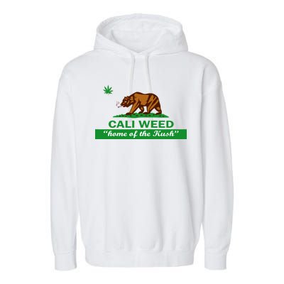 Cali Weed California Republic Flag Garment-Dyed Fleece Hoodie