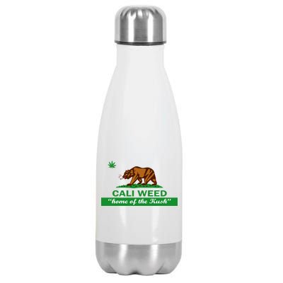 Cali Weed California Republic Flag Stainless Steel Insulated Water Bottle