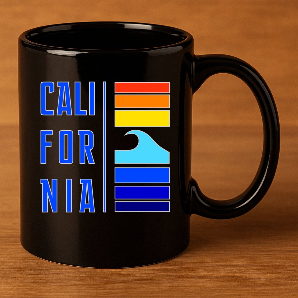California 11oz C Handle Ceramic Mug