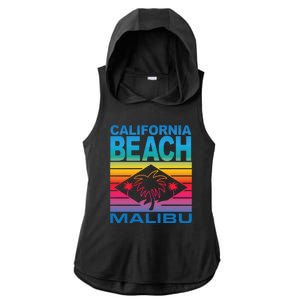 California Beach Retro Vibes Ladies PosiCharge Tri-Blend Wicking Draft Hoodie Tank