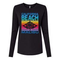 California Beach Retro Vibes Womens Cotton Relaxed Long Sleeve T-Shirt