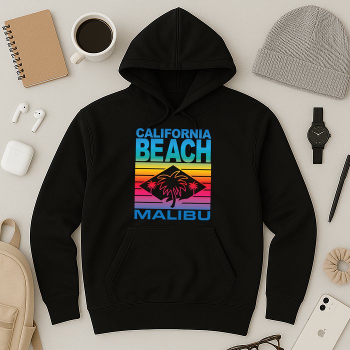 California Beach Retro Vibes Hoodie