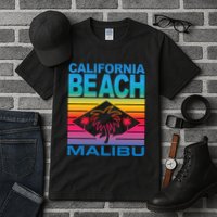 California Beach Retro Vibes Tall T-Shirt