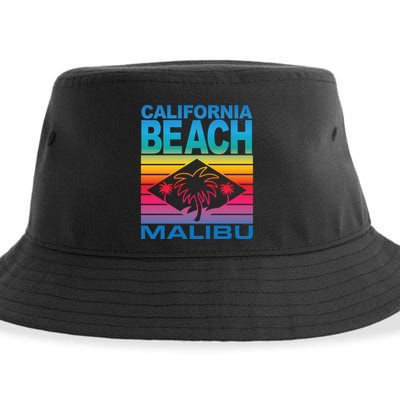 California Beach Retro Vibes Sustainable Bucket Hat
