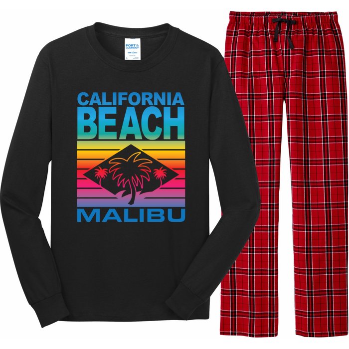 California Beach Retro Vibes Long Sleeve Pajama Set