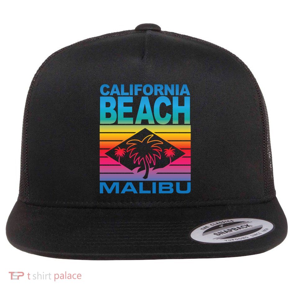 California Beach Retro Vibes Flatbill Hat