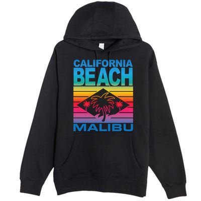 California Beach Retro Vibes Premium Pullover Hoodie