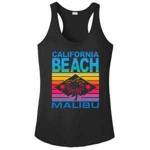 California Beach Retro Vibes Ladies PosiCharge Competitor Racerback Tank