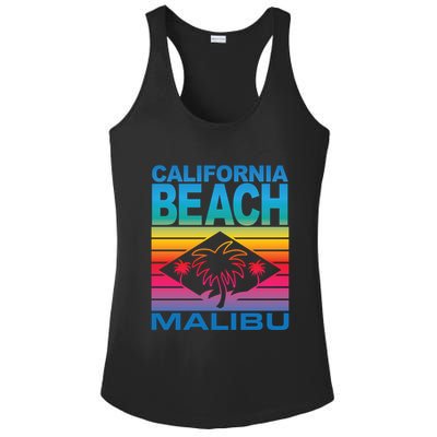 California Beach Retro Vibes Ladies PosiCharge Competitor Racerback Tank