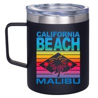 California Beach Retro Vibes 12oz Stainless Steel Coffee Mug
