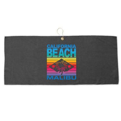 California Beach Retro Vibes Large Microfiber Waffle Golf Towel