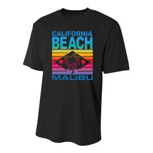 California Beach Retro Vibes Youth Performance Sprint T-Shirt