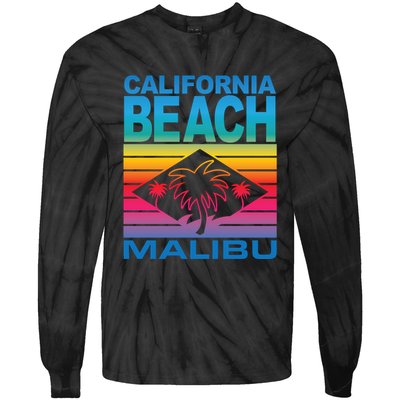 California Beach Retro Vibes Tie-Dye Long Sleeve Shirt