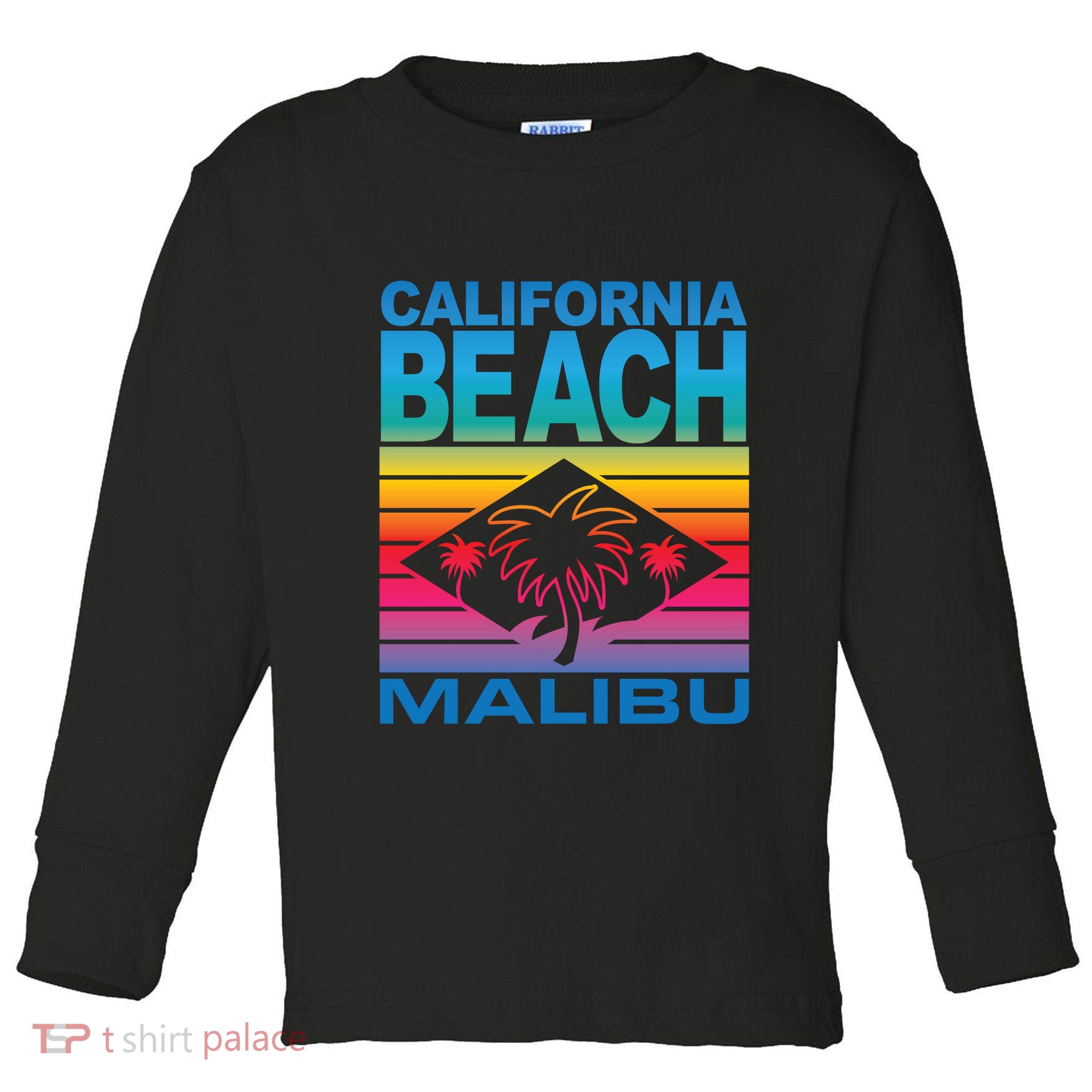 California Beach Retro Vibes Toddler Long Sleeve Shirt