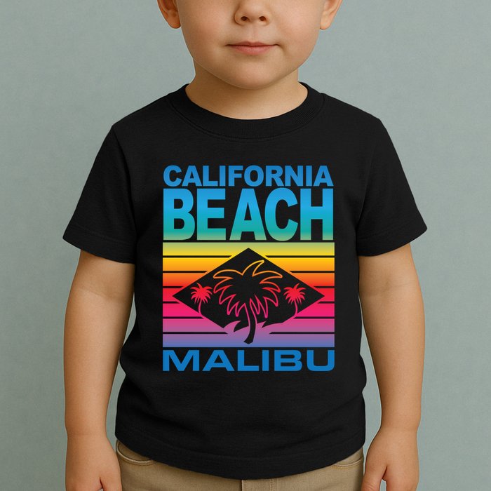 California Beach Retro Vibes Toddler T-Shirt