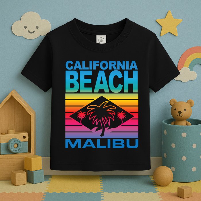 California Beach Retro Vibes Toddler T-Shirt
