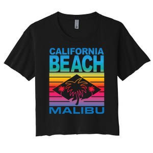 California Beach Retro Vibes Women's Crop Top Tee