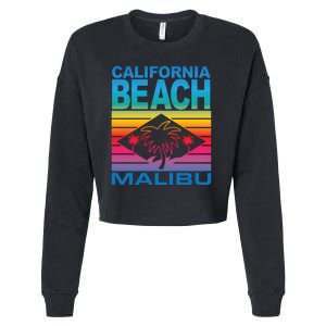 California Beach Retro Vibes Cropped Pullover Crew