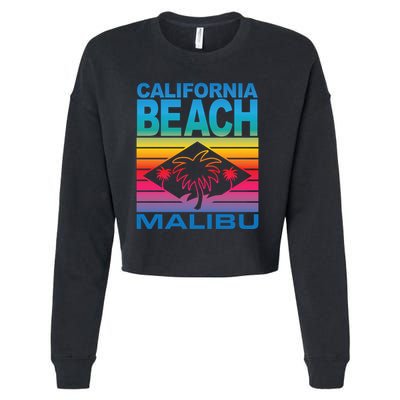California Beach Retro Vibes Cropped Pullover Crew