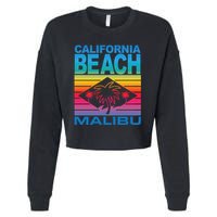 California Beach Retro Vibes Cropped Pullover Crew