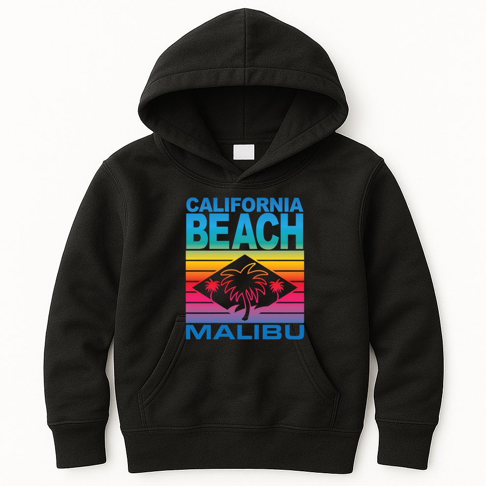 California Beach Retro Vibes Kids Hoodie