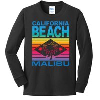 California Beach Retro Vibes Kids Long Sleeve Shirt