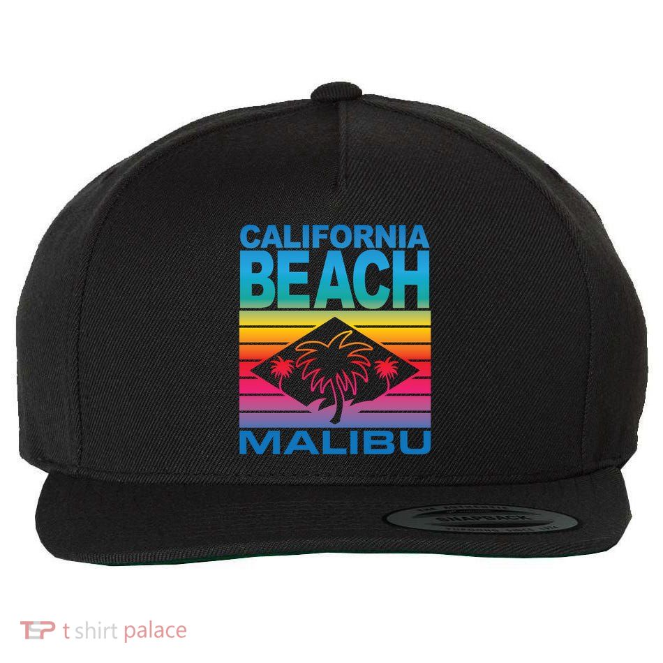 California Beach Retro Vibes Wool Snapback Cap