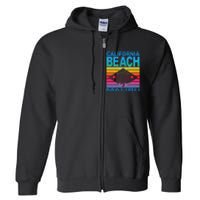 California Beach Retro Vibes Full Zip Hoodie