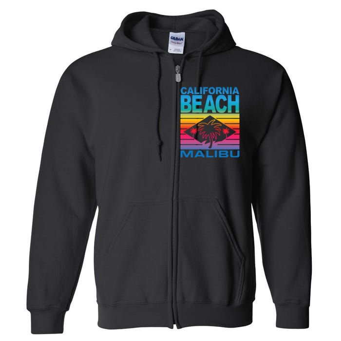 California Beach Retro Vibes Full Zip Hoodie