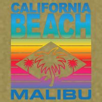 California Beach Retro Vibes Garment-Dyed Women's Muscle Tee
