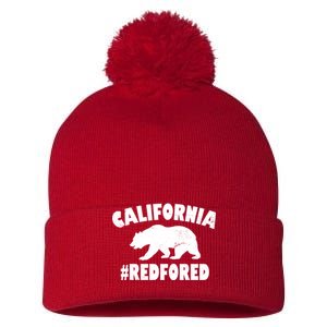 California Bear #RedForEd Pom Pom 12in Knit Beanie