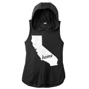 California Cali Home State Ladies PosiCharge Tri-Blend Wicking Draft Hoodie Tank