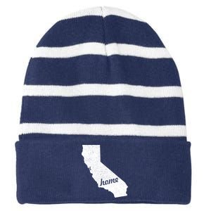 California Cali Home State Striped Beanie with Solid Band