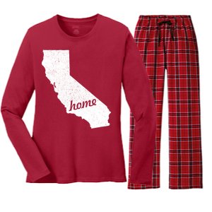 California Cali Home State Women's Long Sleeve Flannel Pajama Set 