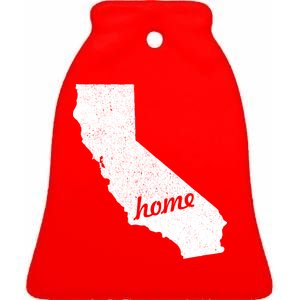 California Cali Home State Ceramic Bell Ornament