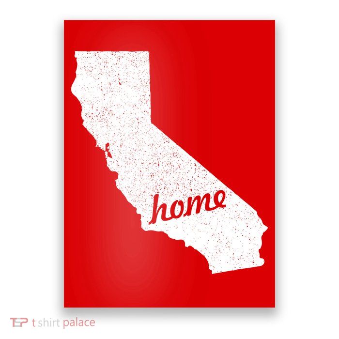 California Cali Home State Poster