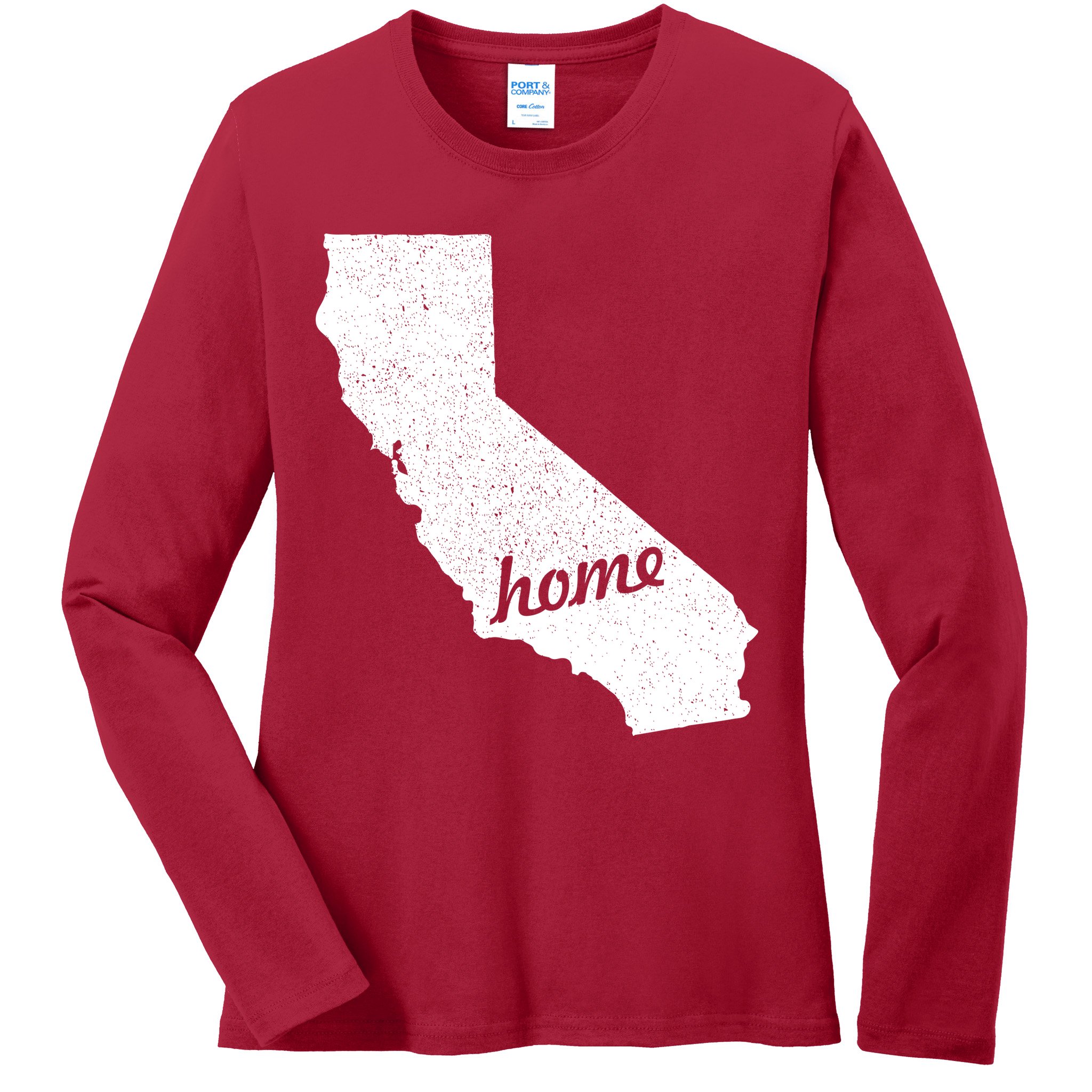 California Cali Home State Ladies Long Sleeve Shirt