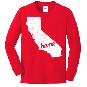 California Cali Home State Kids Long Sleeve Shirt