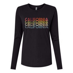 California Disco Lettering Womens Cotton Relaxed Long Sleeve T-Shirt